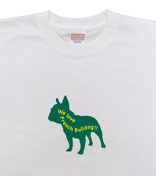 ペチャ犬Tシャツ「フレンチブルドッグ2」ホワイト2