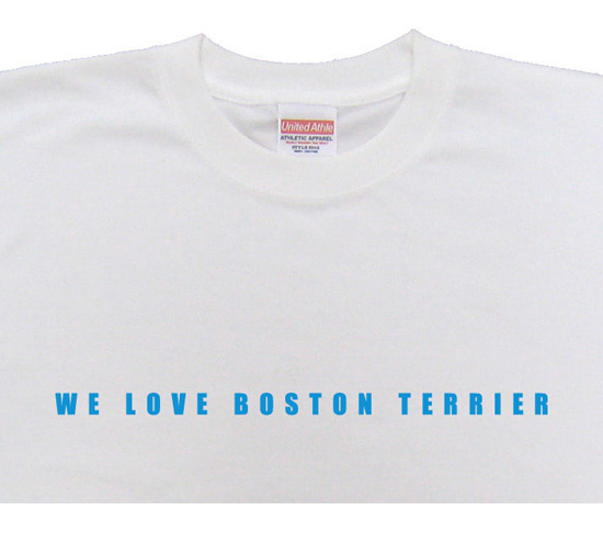 ペチャ犬Tシャツ「ボストンテリア」ホワイト2